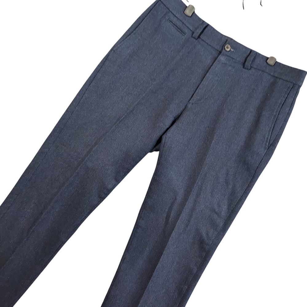 Banana Republic Aiden Pants Men 32x32 Navy Blue Nova Fides Italian Wool Blend